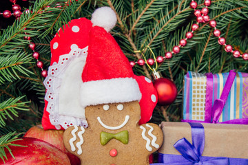 Christmas gingerbread closeup