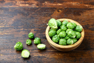 Brussels sprouts on the table