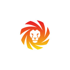 Lion head - vector logo template creative illustration.  strong, power concept symbol. Design element. - Vector