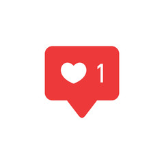 Like icon vector. Social media like vector icon. Notification Icon. Heart.