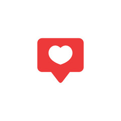 Like icon vector. Social media like vector icon. Notification Icon. Heart.