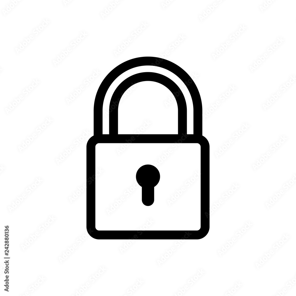 Fototapete Lock icon vector. Encryption icon. Lock Icon in trendy flat style isolated. Security symbol