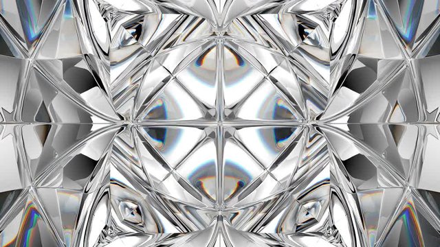 Diamond shine macro rotate seamless loop with kaleidoscope effect