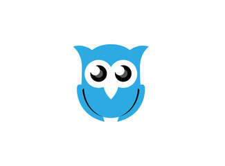 Owl open eyes logo