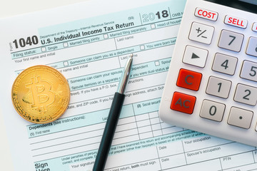 New IRS 1040 tax form used to calculate capital gain or loss for bitcoin trading
