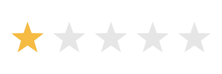 Rating stars vector icon. Five stars customer product rating review flat icon for apps and websites. Star icon vector. Classic rank isolated.