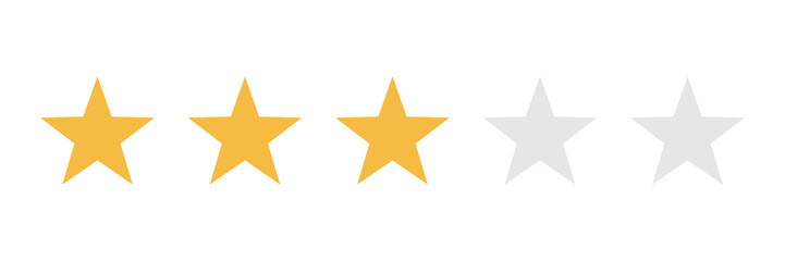 Rating stars vector icon. Five stars customer product rating review flat icon for apps and websites. Star icon vector. Classic rank isolated.
