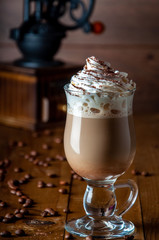 coffee with whipped cream