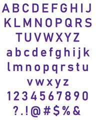 Alphabet-Purple Blue Alphabet
