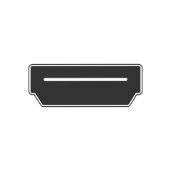 Hdmi interface port icon. Vector illustration, flat design.