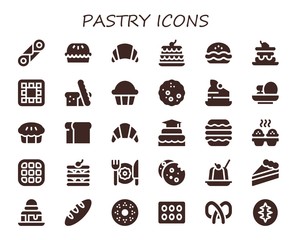  pastry icon set