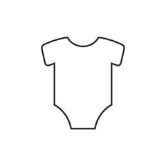 Kids Onesie icon. Vector illustration, flat design. - 242884343