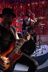 Obraz premium bass guitar and drums