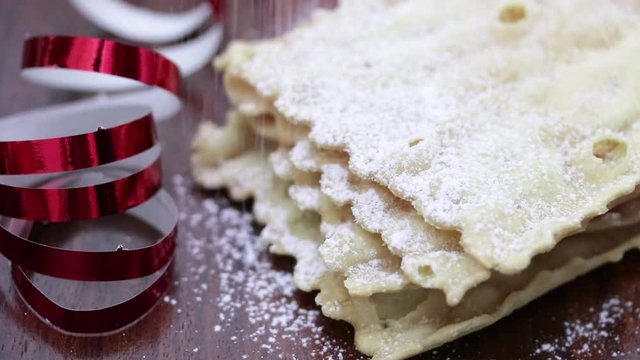 Chiacchiere di carnevale, tradizionale dolce Italiano