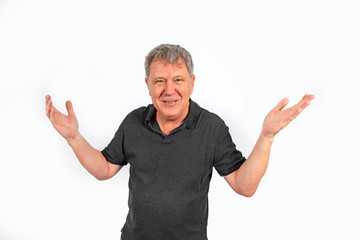 Naklejka premium happy handsome mature man