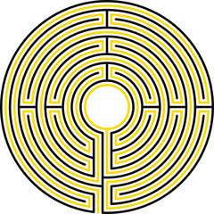 Chartres, maze, 9 circuits