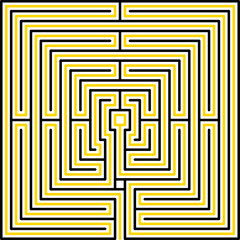 Chartres, maze, 11 circuits, square