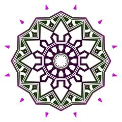 Ornamental round lace. Sacred oriental mandala. color floral ornament. Modern Decorative vector illustraation