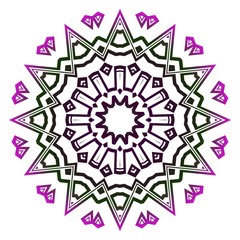 Modern Decorative Cicle Shapes. Floral mandala. vector illustration