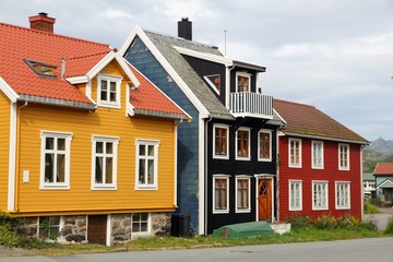 Fototapeta na wymiar Wooden homes in Norway
