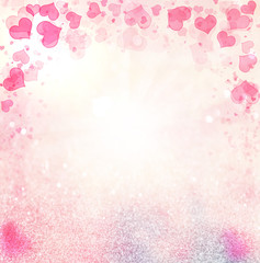 Valentine Hearts Abstract Pink Background. St.Valentine's Day Wallpaper. Heart Holiday Backdrop