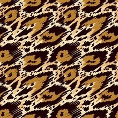The texture of the stain. Leopard skin. Abstract seamless pattern .Vector illustration.