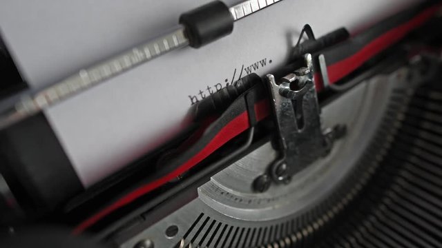 Typewriter spelling out http://www
