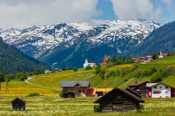 Summer Alpine country view