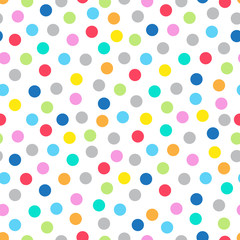 Fototapeta na wymiar Colorful seamless pattern with dots