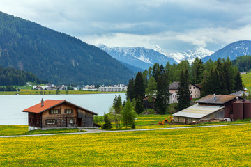 Davos Lake summer view