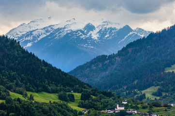 Fototapeta premium Alps mountain summer view, Austria