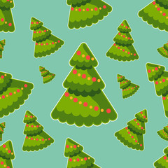 Christmas tree seamless background. EPS 10. Merry Christmas!.
