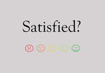 Business quality service customer feedback on satisfaction evaluation?And good mood smiley - Image