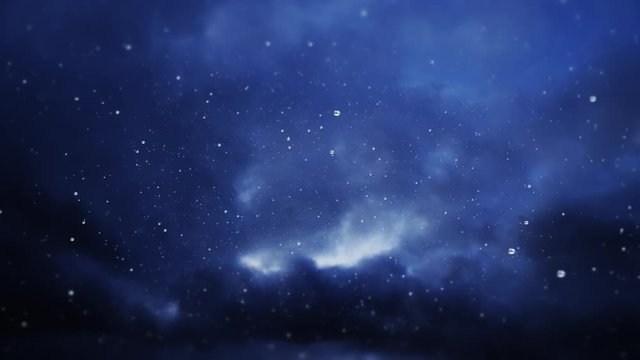 Rain and raindrops from a strom falling in slow motion