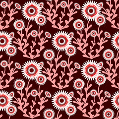 bouquet of flowers with pink and white colors on a dark red color