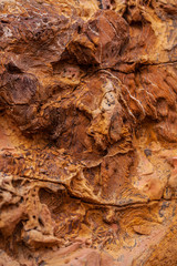 red earth, red soil, soil in layers, rock texture