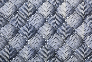 Fototapeta premium texture kitchen tile with leaf ornamental pattern