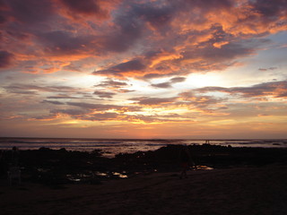 Fototapeta na wymiar Beach Side Sunset