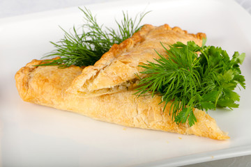 Pie with rice
