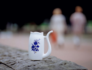 Krynica - Zdroj. Old health resort in Poland. Cup for drinking mineral water