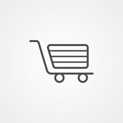 Shopping cart vector icon sign symbol