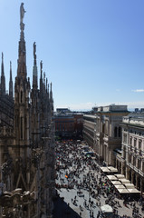 Fototapeta premium Plac Duomo w Mediolanie
