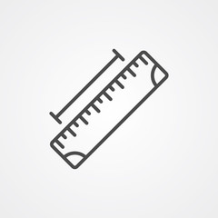 Ruler vector icon sign symbol