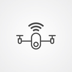 Drone vector icon sign symbol