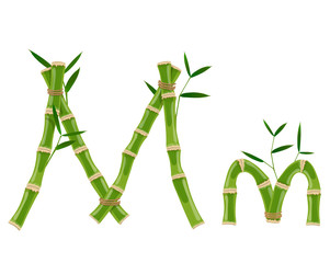 Bamboo letter M