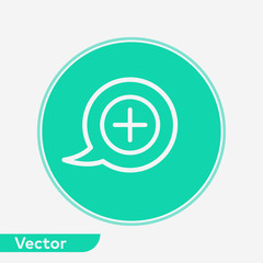 Obraz premium Speech bubble vector icon sign symbol