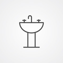 Sink vector icon sign symbol