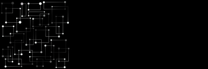 Abstract black and white futuristic shapes