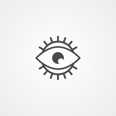 Eye vector icon sign symbol