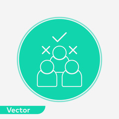Choosing vector icon sign symbol
